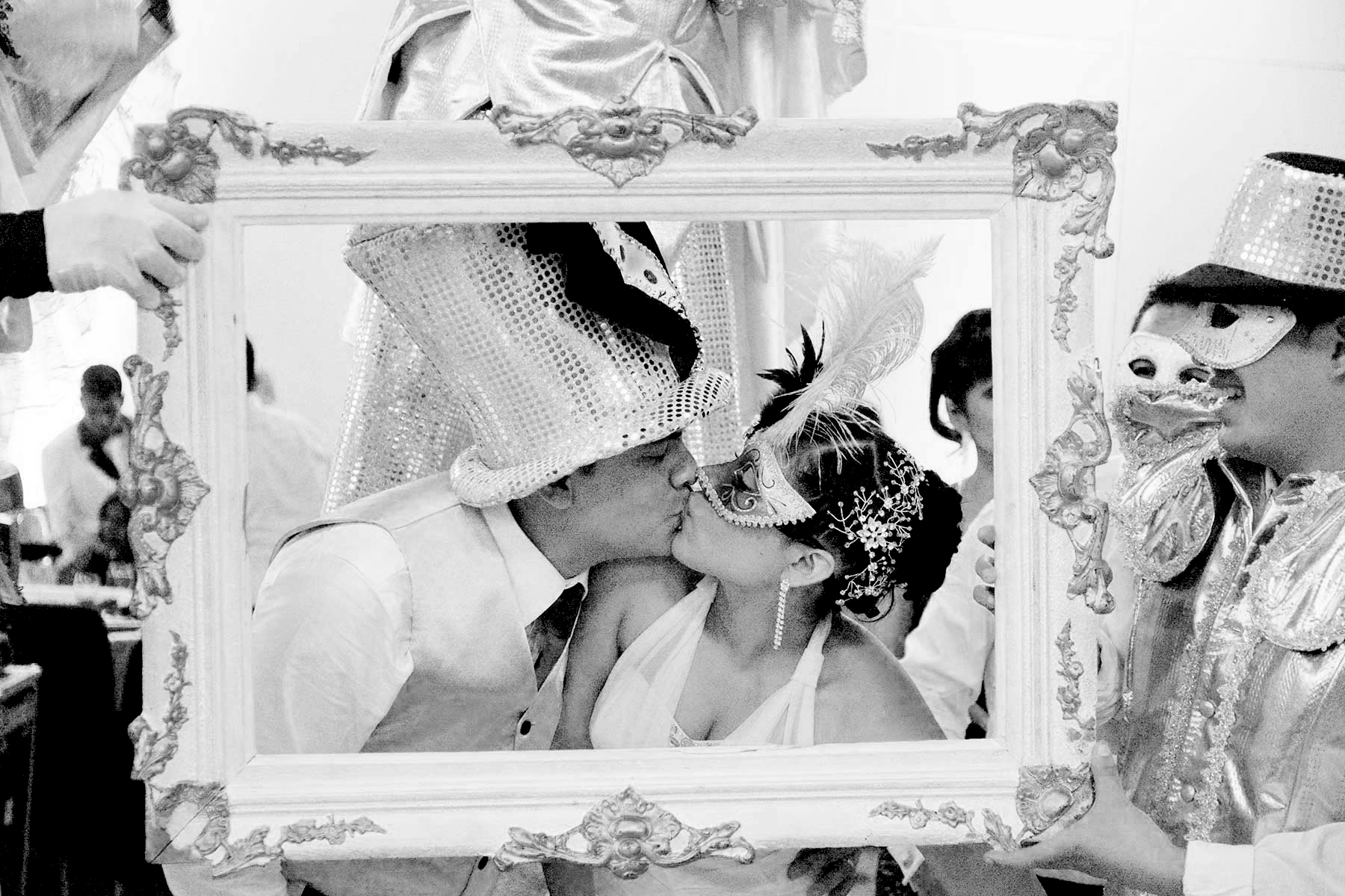 Retrato editorial de los novios.